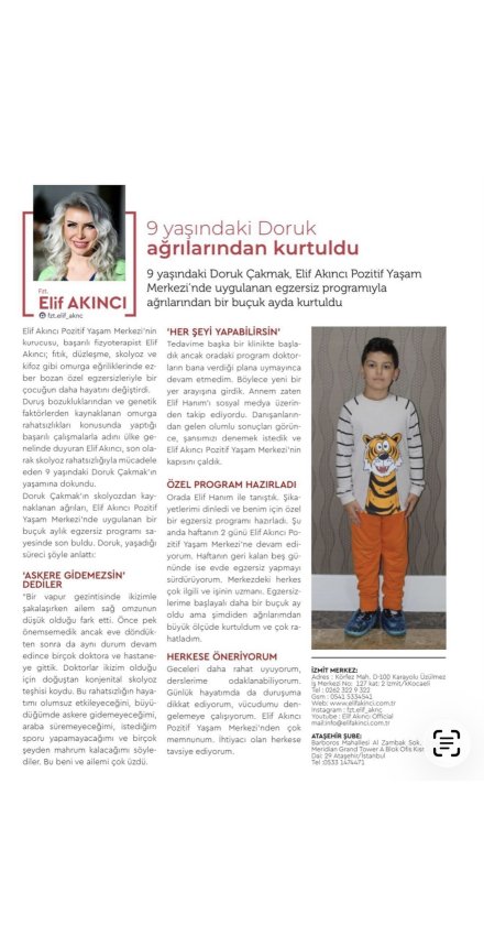9 YAŞINDAKİ DORUK'UN POSTÜRÜ TAMAMEN DÜZELDİ,AĞRILARI BİTTİ!
