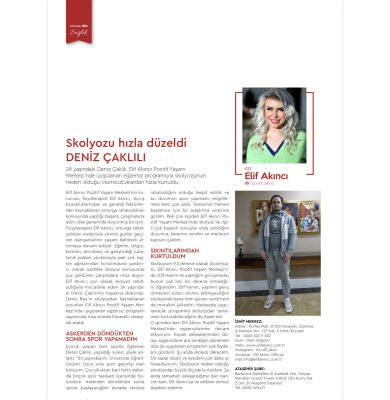 24 YAŞINDA DENİZ ÇAKILLI'NIN SKOLYOZU 5 DERECEYE DÜŞTÜ!