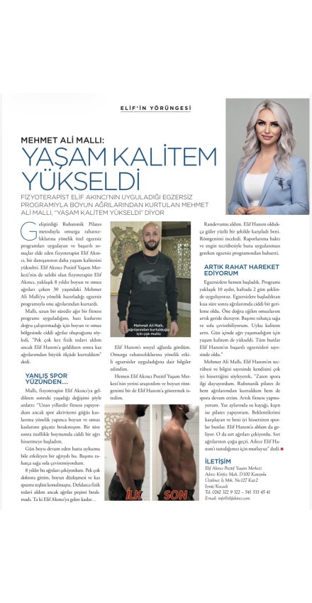 MEHMET ALİ MALLI: YAŞAM KALİTEM YÜKSELDİ