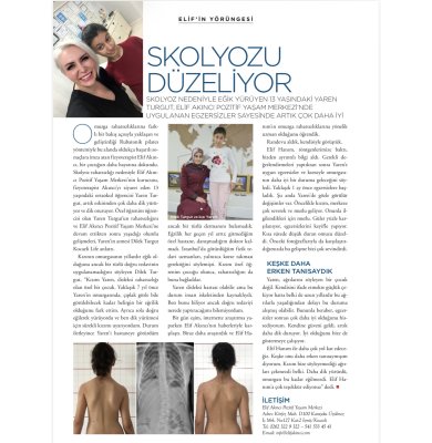 13 YAŞINDA YAREN TURGUT'UN SKOLYOZU DÜZELİYOR!