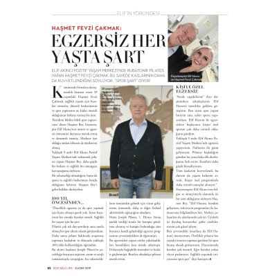 HAŞMET FEVZİ ÇAKMAK: EGZERSİZ HER YAŞTA ŞART