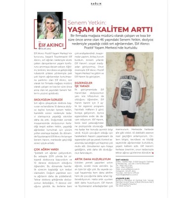 Senem Yetkin: Yaşam Kalitem Arttı