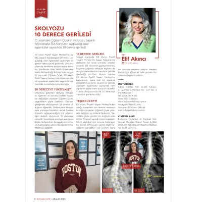 21 YAŞINDA ÇİĞDEM ÇİÇEK'İN SKOLYOZU 10 DERECE GERİLEDİ!