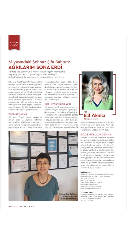 61 yaşındaki Şehnaz Şifa Bahtım: Ağrılarım Sona Erdi
