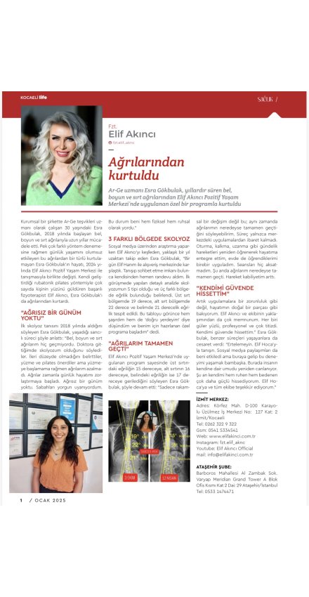 30 YAŞINDA ESRA GÖKBULAK'IN SKOLYOZU DÜZELİYOR!