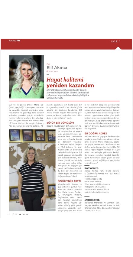 MERAL DOĞANCI'NIN DURUŞU DÜZELDİ VE HAYAT KALİTESİ ARTTI!